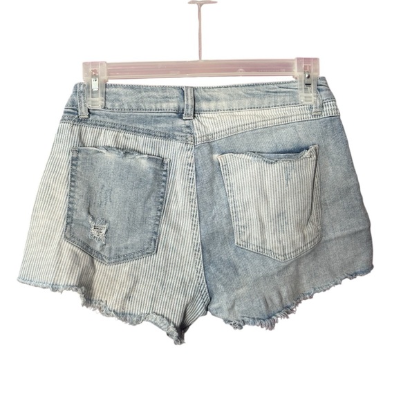 Rewash Light Blue Distressed Jean Shorts - Picture 2 of 3